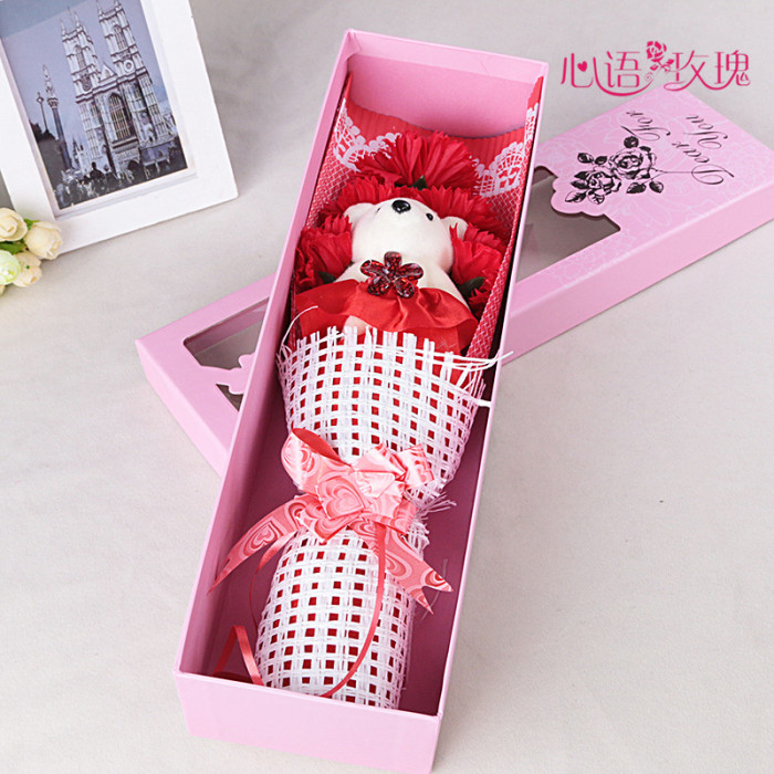 Women's Day gifts creative carnation flower soap box Corporate Events gift Women's Day gifts creative carnation flower soap box Corporate Events gift