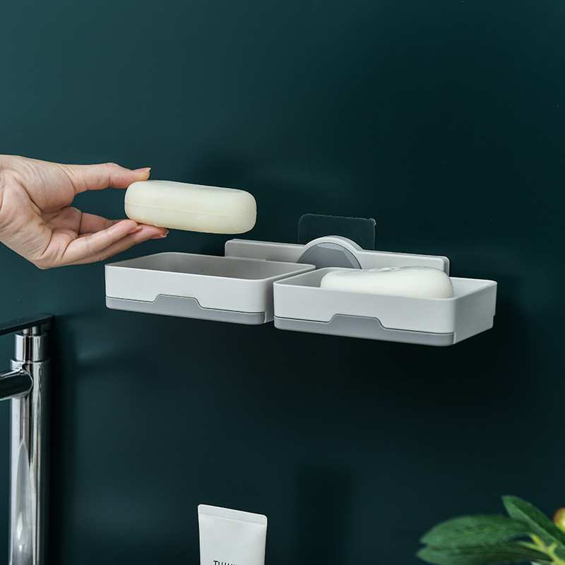 Spot Supply sucker SOAP Box Wall Hanging Type Asphalt box Toilet Wall without punching wholesale