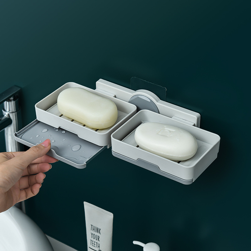 Spot Supply sucker SOAP Box Wall Hanging Type Asphalt box Toilet Wall without punching wholesale