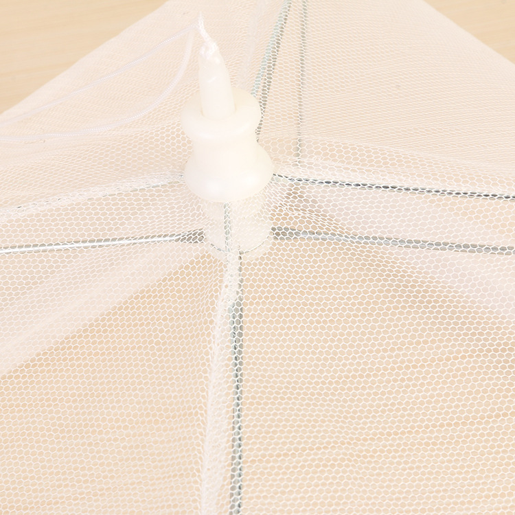 Simple Solid Color Square Folding Removable and Washable Mesh Table Cover Dish Cover Anti Fly Food Cover Factory Direct Sales