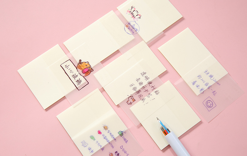 Transparent Student Notes Sticky Note Tearable Simple Note Paper Ins Post-It Notes Note Sticker Notepaper Wholesale Transparent Student Notes Sticky Note Tearable Simple Note Paper Ins Post-It Notes Note Sticker Notepaper Wholesale