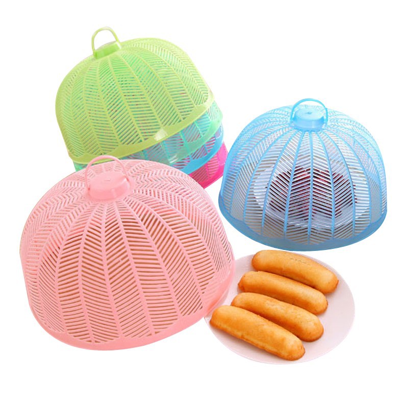 Colorful Plastic Table Cover Food Cover Vegetable Cover Kitchen Summer Fly and Insect Proof Vegetable Cover round Dish Cover Vegetable Cover Sub Food Cover