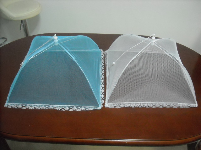 Yiwu Factory Direct Sales Food Cover Printed Food Cover Dish Umbrella Fly Cover Shrink Square Vegetable Cover