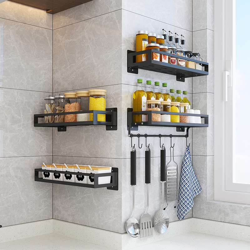 Punch-Free Kitchen Seasoning Rack Bowl Dish Draining Rack Supplies Seasoning Rack Seasoning Storage Rack Pot Cover Rack