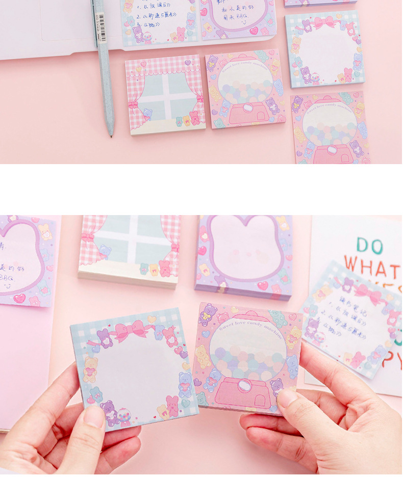 Zhishun Ins Pink Girl Sweetheart Candy Notepad Student Message-Leaving Sticky Note Creative N Times Sticker Sticky Notes Zhishun Ins Pink Girl Sweetheart Candy Notepad Student Message-Leaving Sticky Note Creative N Times Sticker Sticky Notes