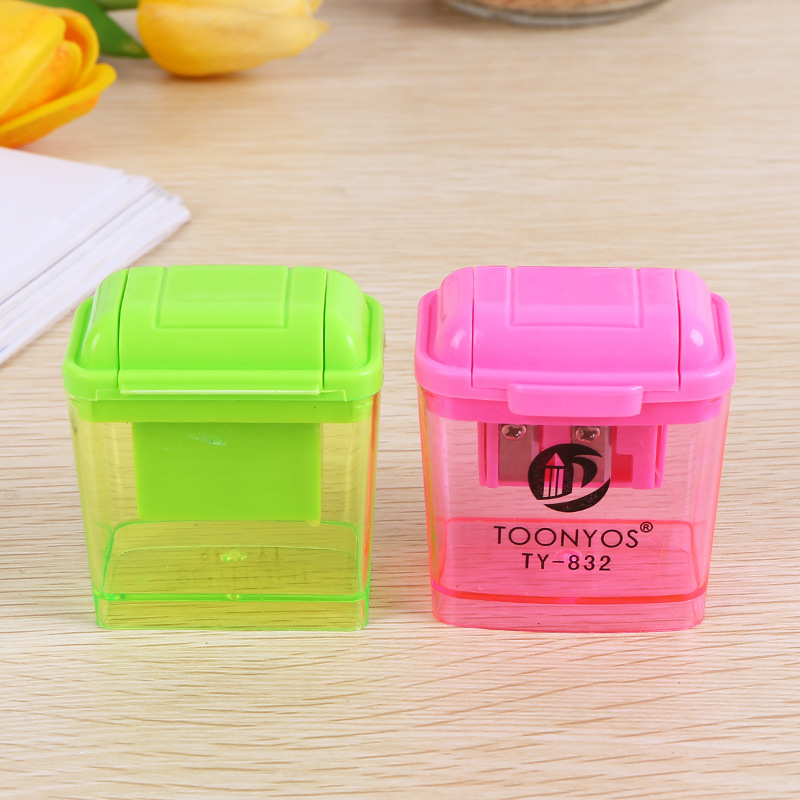 Pencil sharpener with public funds simple flip pencil sharpener pen shaver school pencil sharpener English version