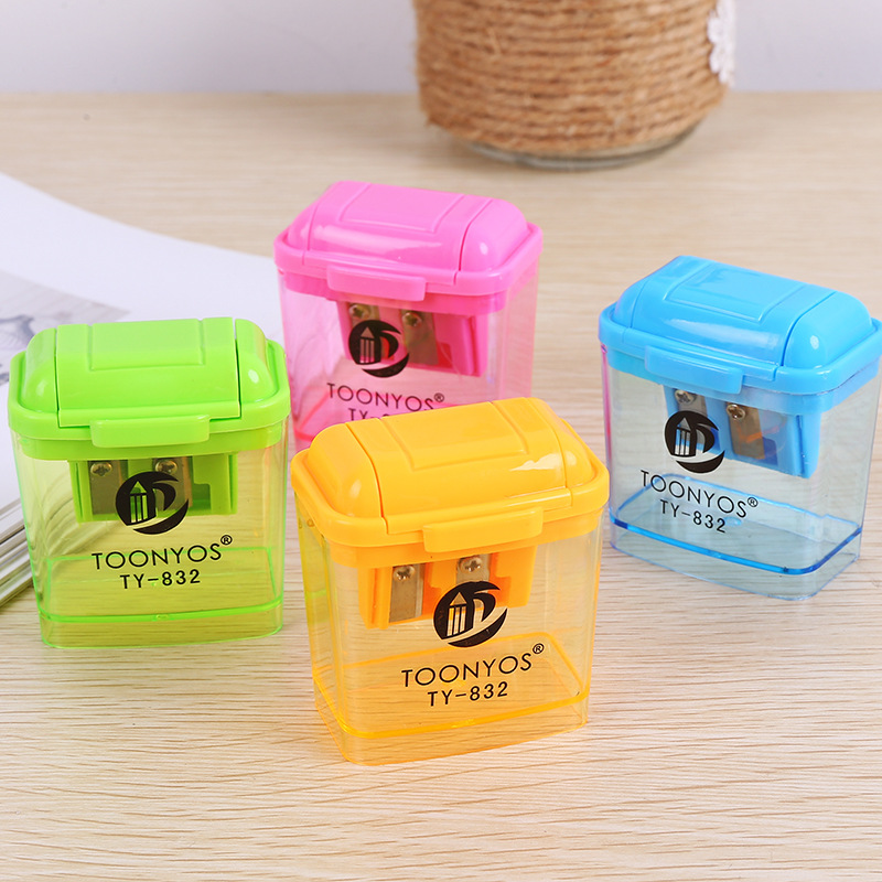 Pencil sharpener with public funds simple flip pencil sharpener pen shaver school pencil sharpener English version