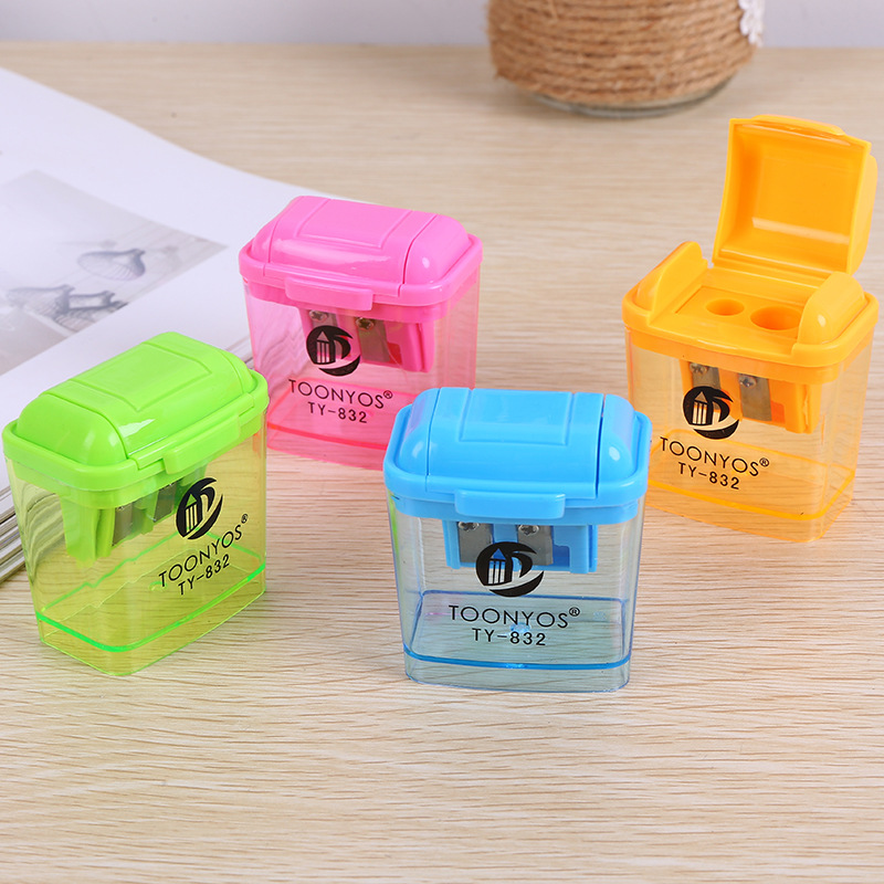 Pencil sharpener with public funds simple flip pencil sharpener pen shaver school pencil sharpener English version
