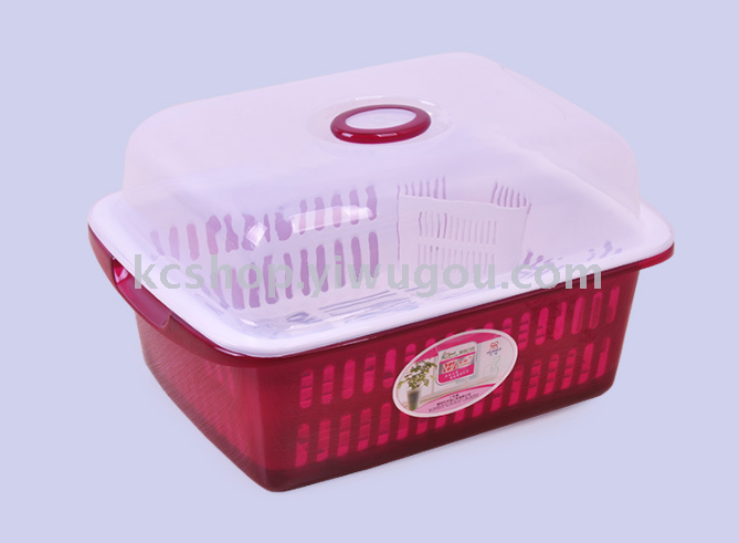 Plastic bowl dish rack with cover drop kitchen cleaning basin Plastic bowl dish rack with cover drop kitchen cleaning basin