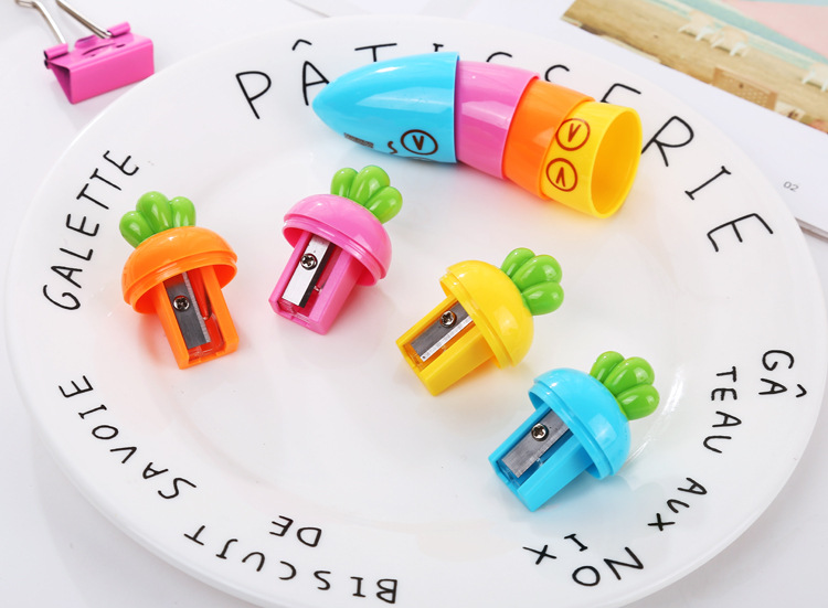 Three zero pencil Sharpener Student Cartoon lovely Radish Pencil Sharpener Pencil Sharpener Children gift