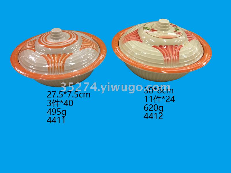 Melamine tableware Melamine cover bowl large amount of spot stock at low price to deal with the petri dish decal cover bowl