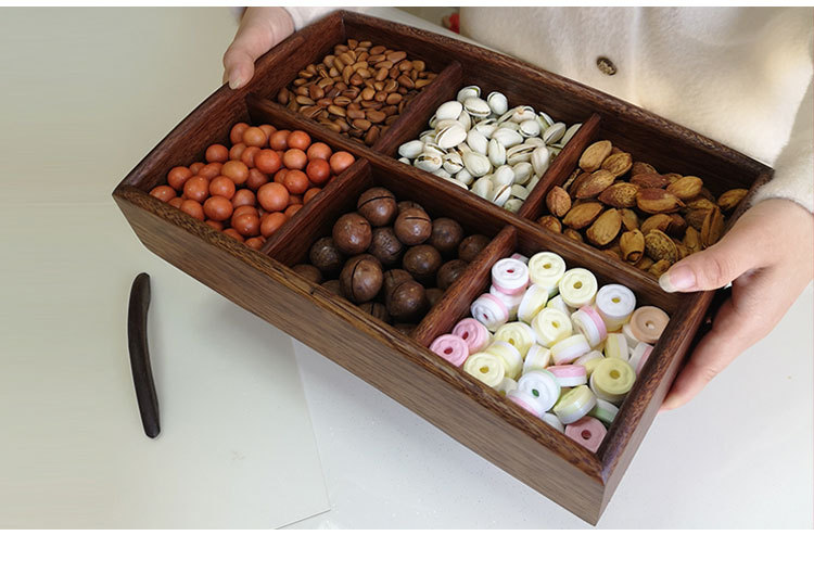 Walnut Candy Box Dried Fruit Tray Snack Dish Nordic Modern Creative with Cover Home Living Room Storage Nut Box Walnut Candy Box Dried Fruit Tray Snack Dish Nordic Modern Creative with Cover Home Living Room Storage Nut Box