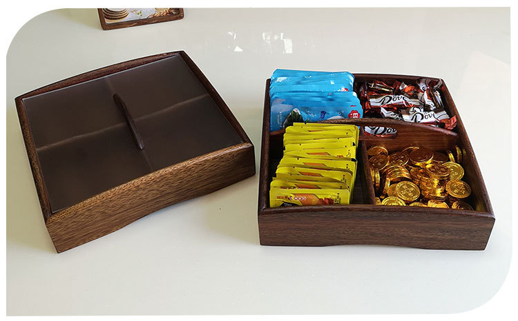 Walnut Candy Box Dried Fruit Tray Snack Dish Nordic Modern Creative with Cover Home Living Room Storage Nut Box Walnut Candy Box Dried Fruit Tray Snack Dish Nordic Modern Creative with Cover Home Living Room Storage Nut Box