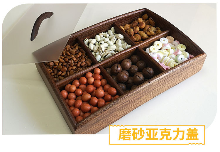 Walnut Candy Box Dried Fruit Tray Snack Dish Nordic Modern Creative with Cover Home Living Room Storage Nut Box Walnut Candy Box Dried Fruit Tray Snack Dish Nordic Modern Creative with Cover Home Living Room Storage Nut Box