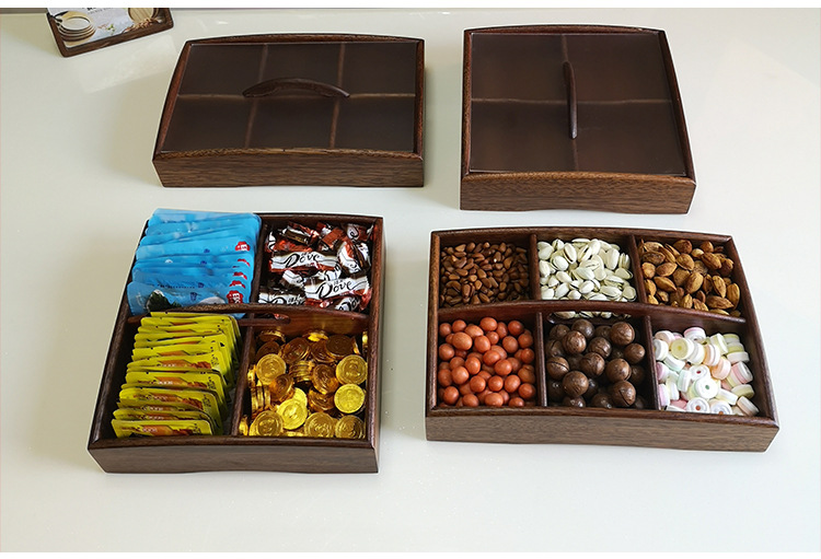 Walnut Candy Box Dried Fruit Tray Snack Dish Nordic Modern Creative with Cover Home Living Room Storage Nut Box Walnut Candy Box Dried Fruit Tray Snack Dish Nordic Modern Creative with Cover Home Living Room Storage Nut Box
