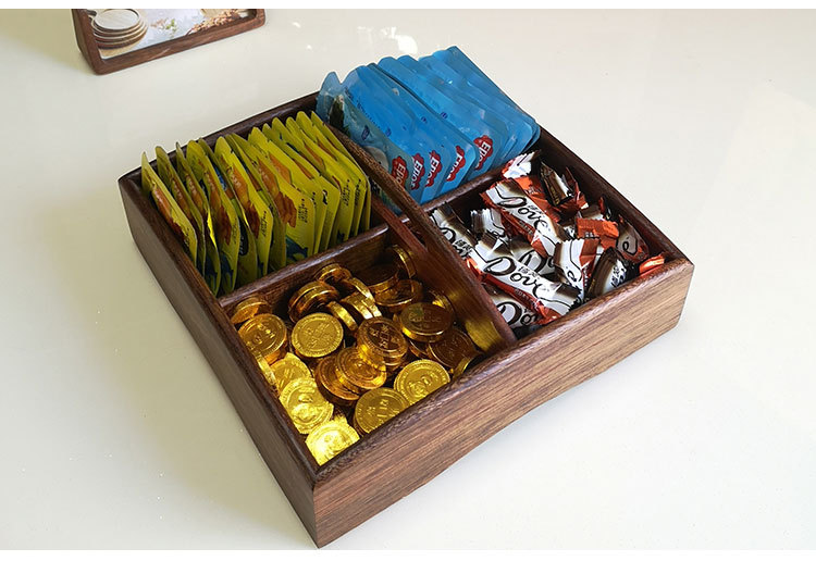 Walnut Candy Box Dried Fruit Tray Snack Dish Nordic Modern Creative with Cover Home Living Room Storage Nut Box Walnut Candy Box Dried Fruit Tray Snack Dish Nordic Modern Creative with Cover Home Living Room Storage Nut Box