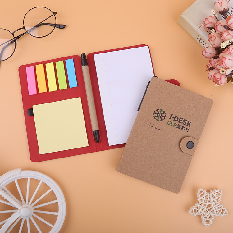 Cowhide Combination Note Sticker Logo Notepad with Pen Notepad New Sticky Notes Exhibition Gift Kraft Paper Cowhide Combination Note Sticker Logo Notepad with Pen Notepad New Sticky Notes Exhibition Gift Kraft Paper