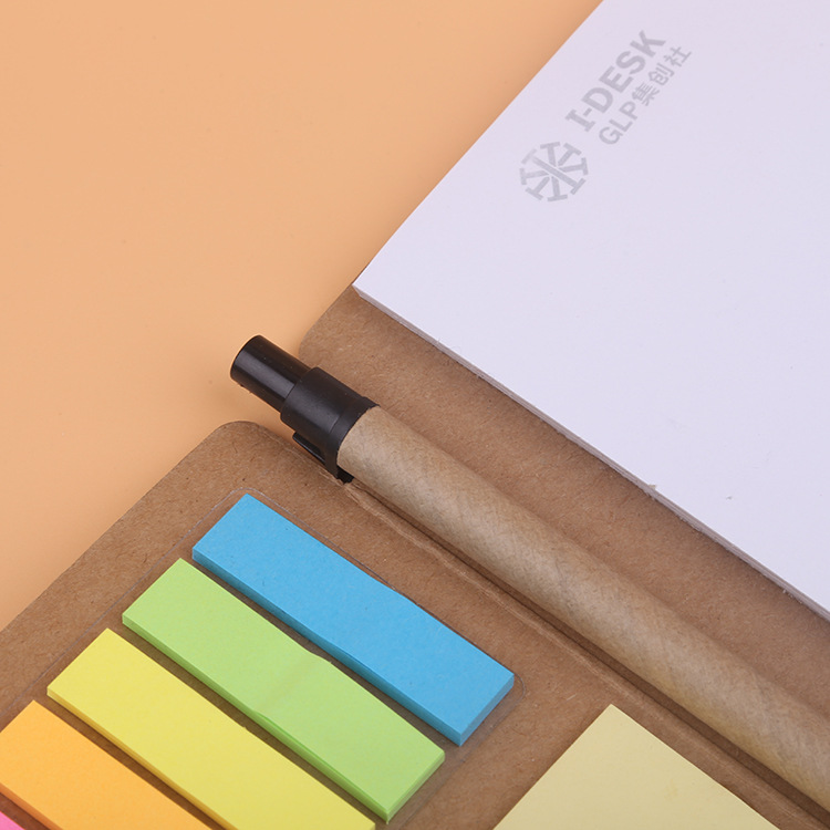 Cowhide Combination Note Sticker Logo Notepad with Pen Notepad New Sticky Notes Exhibition Gift Kraft Paper Cowhide Combination Note Sticker Logo Notepad with Pen Notepad New Sticky Notes Exhibition Gift Kraft Paper