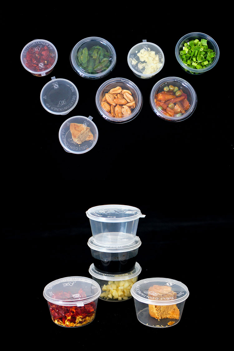 Disposable Vinegar Packaging Small Cassette Takeaway Sauce Container Cassette Clear with Cover Side Dish Pickles Seasoning Sauce Seasoning to-Go Box