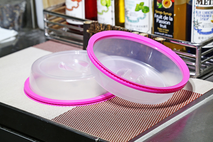 Household Stackable Refrigerator Bowl Dish Fresh Cover Vegetable Cover Microwave Oven Special Heating Silicone Cover Universal Sealed Lid