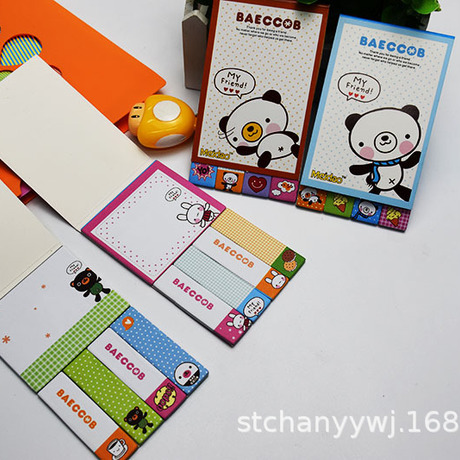 Crazy color 1023 cartoon post-it note plan memo pad this post-it note book sticker student message memo pad