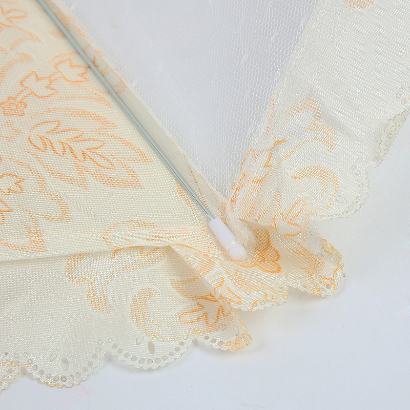 Lace mesh folding cover dish cover round food meal cover large table cover manufacturers