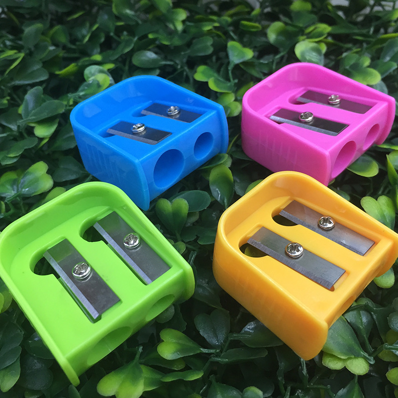 Geometry big hole double hole pencil sharpener pen sharpener wholesale manufacturers direct marketing