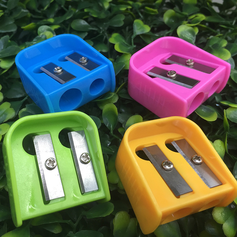Geometry big hole double hole pencil sharpener pen sharpener wholesale manufacturers direct marketing