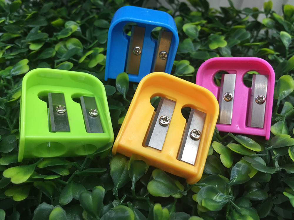 Geometry big hole double hole pencil sharpener pen sharpener wholesale manufacturers direct marketing