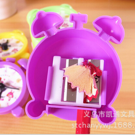 Creative cute Student Award Cartoon Clock double hole pencil Sharpener Pencil Sharpener cute sharpener