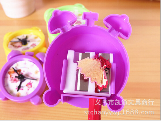 Creative cute Student Award Cartoon Clock double hole pencil Sharpener Pencil Sharpener cute sharpener