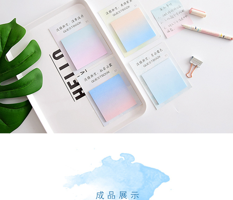 Creative Elegant Gradient Message Ins Style Note N Times Sticker Notepad Sticky Notes Memo Office Learning