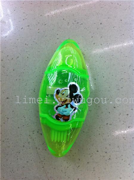 Miki candy color cartoon pencil sharpener and pencil sharpener pencil sharpener with a rubber brush