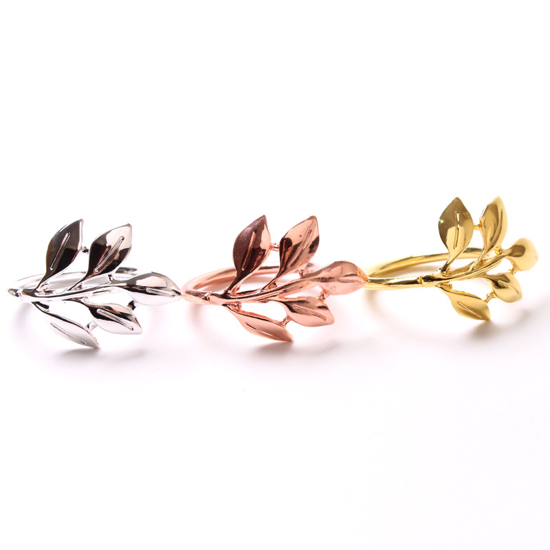 Hotel Wedding Leaf Alloy Napkin Ring Dining Table Napkin Ring Gold and Silver Color Napkin Napkin Ring Cross-Border Hotel Wedding Leaf Alloy Napkin Ring Dining Table Napkin Ring Gold and Silver Color Napkin Napkin Ring Cross-Border
