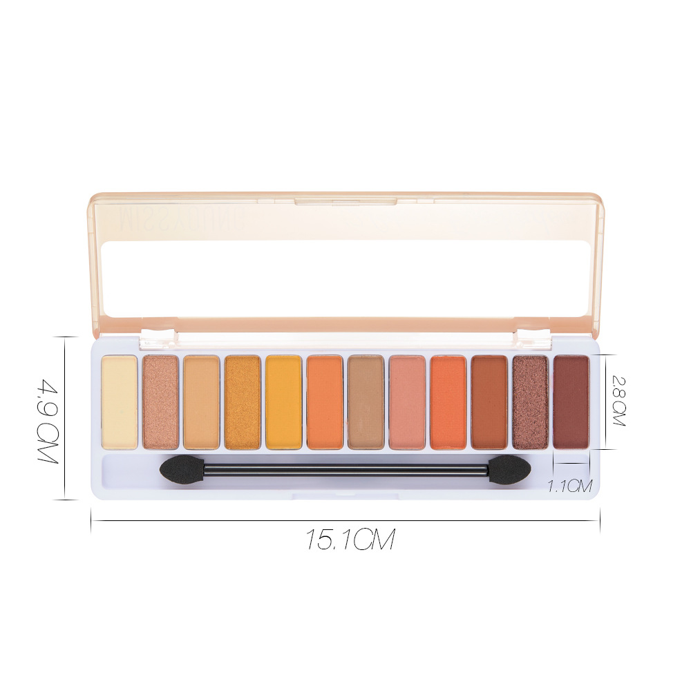 Missyoung Genuine 12 Colors Eye Shadow Plate New Eye Shadow Not Smudge Matte Shimmer Best Seller in Europe and America Makeup Palette Missyoung Genuine 12 Colors Eye Shadow Plate New Eye Shadow Not Smudge Matte Shimmer Best Seller in Europe and America Makeup Palette