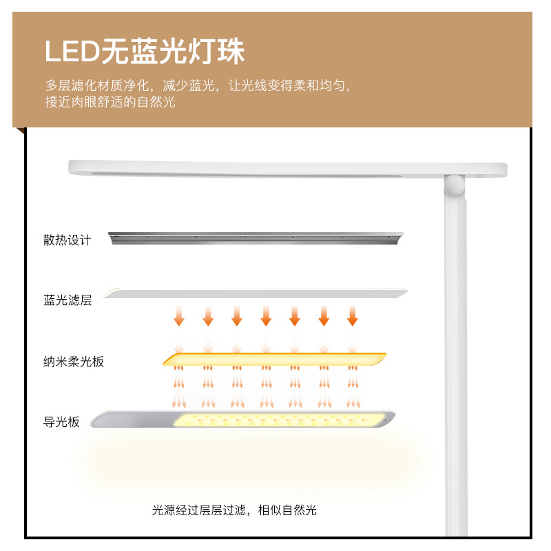 Smart Long Arm Charging Super Bright Table Lamp Student Dormitory Bedroom Bedside Learning Table Lamp