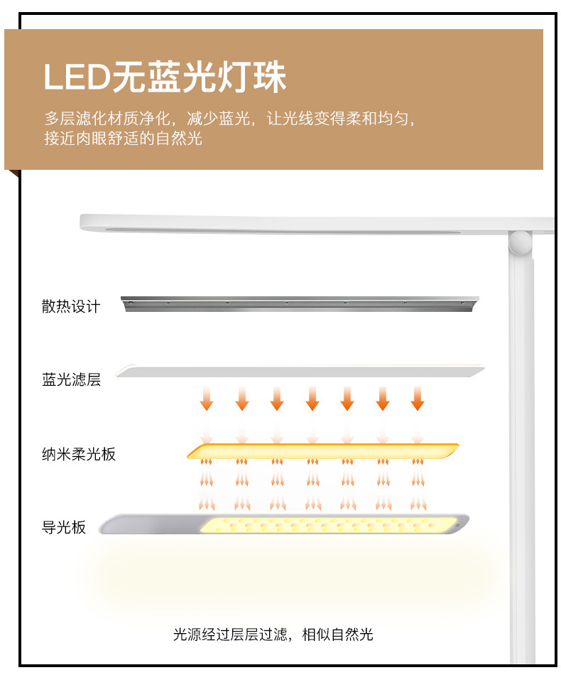 Smart Long Arm Charging Super Bright Table Lamp Student Dormitory Bedroom Bedside Learning Table Lamp