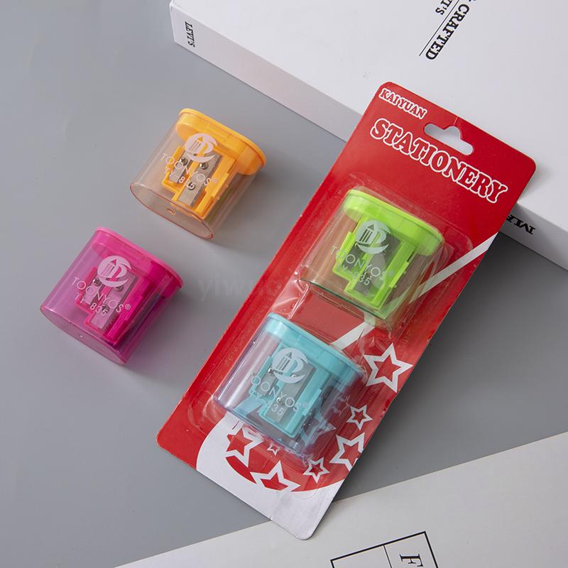 Stationery set color double - hole pencil sharpener set