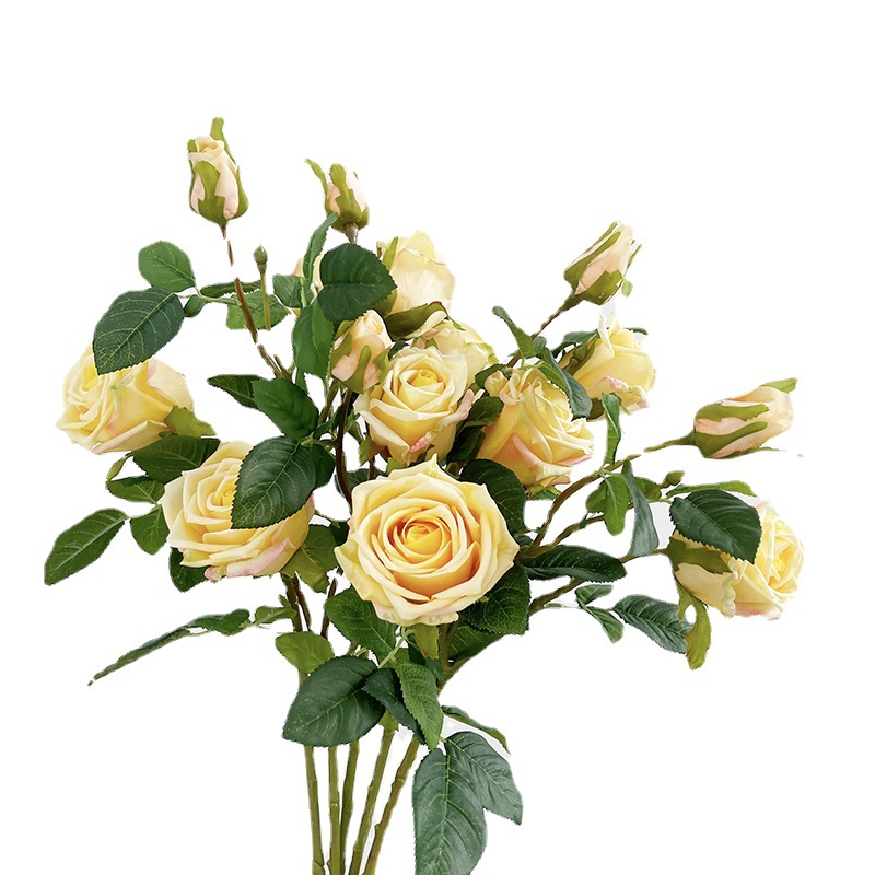 Moist Feeling Rose Living Room Table Decoration Long Branch Fake Flower Wedding Photography Flower Wall Layout Matching