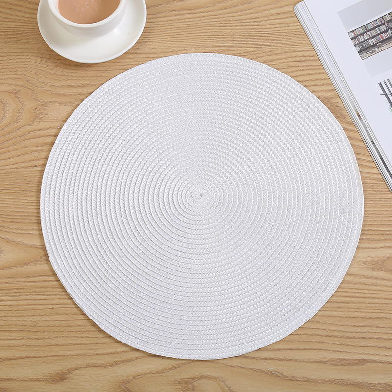 Japanese color woven table mat PP environmental protection Circular Western mat heat factory as mildew-proof table cloth coasters wholesale Japanese color woven table mat PP environmental protection Circular Western mat heat factory as mildew-proof table cloth coasters wholesale