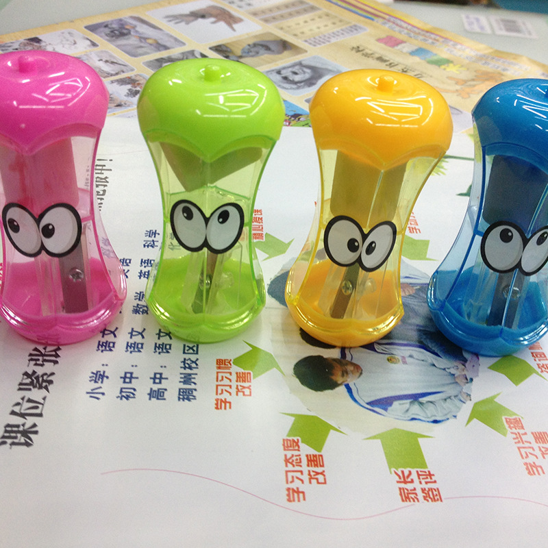 Apple heart pencil sharpener eraser combined with manual single-hole pencil sharpener