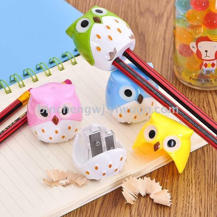 Owl Pencil Sharpener double hole pencil sharpener student pencilsharpener stationery wholesale