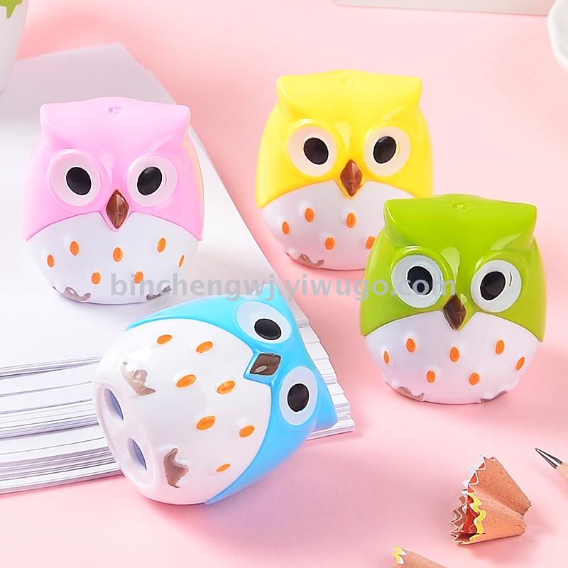 Owl Pencil Sharpener double hole pencil sharpener student pencilsharpener stationery wholesale Owl Pencil Sharpener double hole pencil sharpener student pencilsharpener stationery wholesale