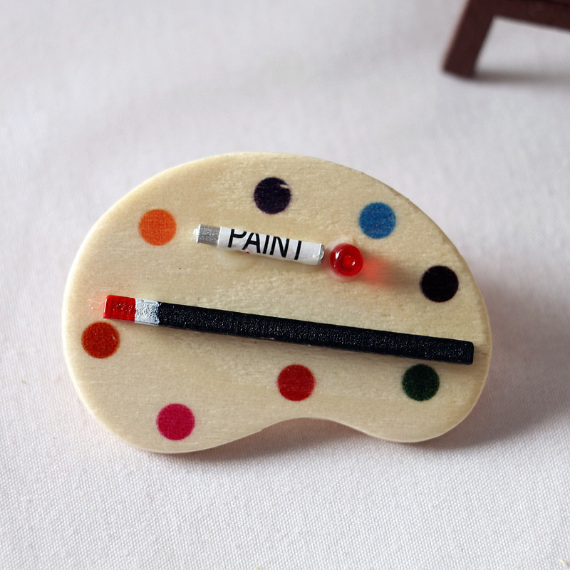 Dollhouse1:12 Mini Simulation Drawing Board Palette Dollhouse Shooting Props BJD Pocket Furniture Accessories Dollhouse1:12 Mini Simulation Drawing Board Palette Dollhouse Shooting Props BJD Pocket Furniture Accessories