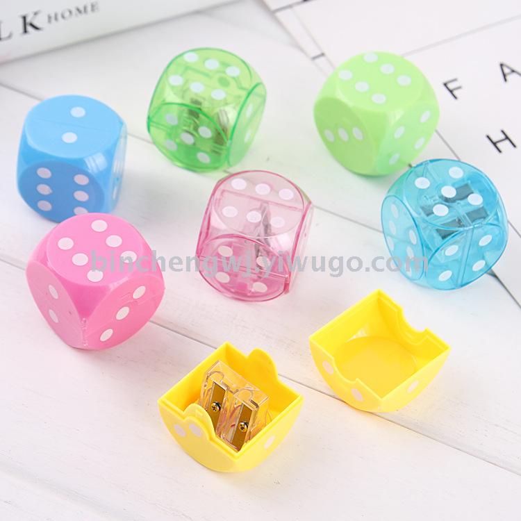 Dice pencil sharpenet double  hole pencil sharpener stationery