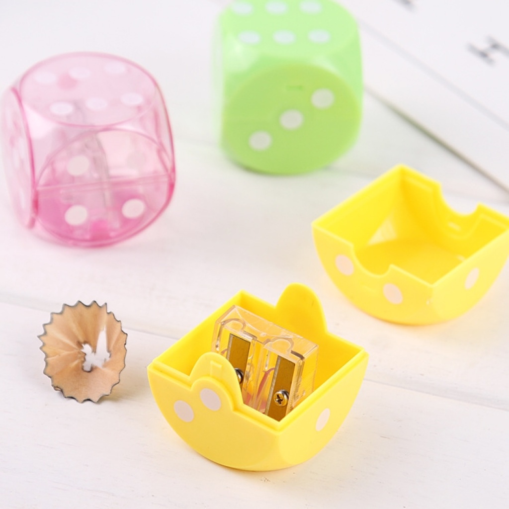 Dice pencil sharpenet double hole pencil sharpener stationery Dice pencil sharpenet double hole pencil sharpener stationery
