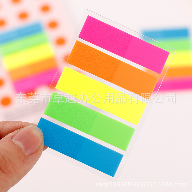 Pet Post-It Note Sticker Note Creative Color Indication Classification Label Source Factory in Stock Wholesale Available