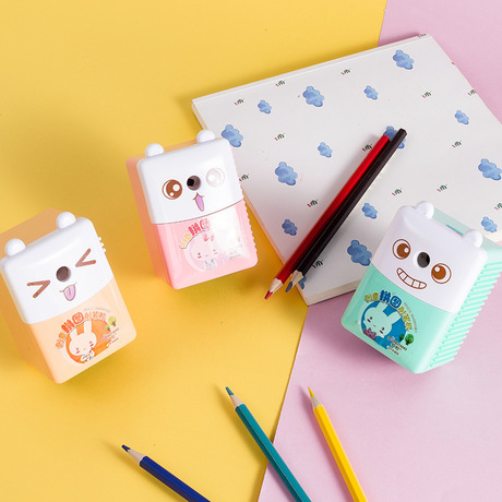 Dongyang Stationery 8406 Creative Korean Puzzle Cartoon Expression Automatic Pen-sharper Wholesale Machine Pencil Sharpener