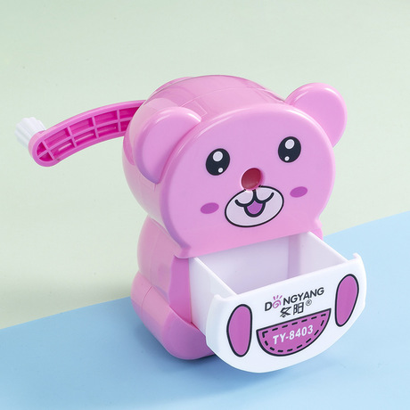 Dongyang Stationery dy-8403 Creative Cartoon Three bears Automatic advance and the Retreat pencil Sharpener Factory Direct sale