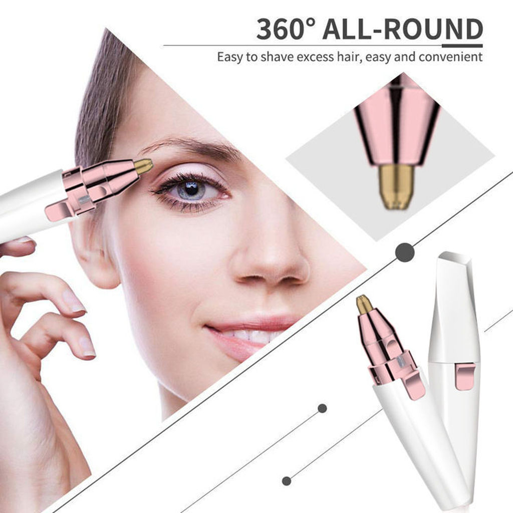 Electric Eyebrow Trimmer Women's Lipstick Lady Shaver Hair Trimmer Eyebrow Trimmer Automatic Eye-Brow Knife Eyebrow Scraper Two-in-One Electric Eyebrow Trimmer Women's Lipstick Lady Shaver Hair Trimmer Eyebrow Trimmer Automatic Eye-Brow Knife Eyebrow Scraper Two-in-One